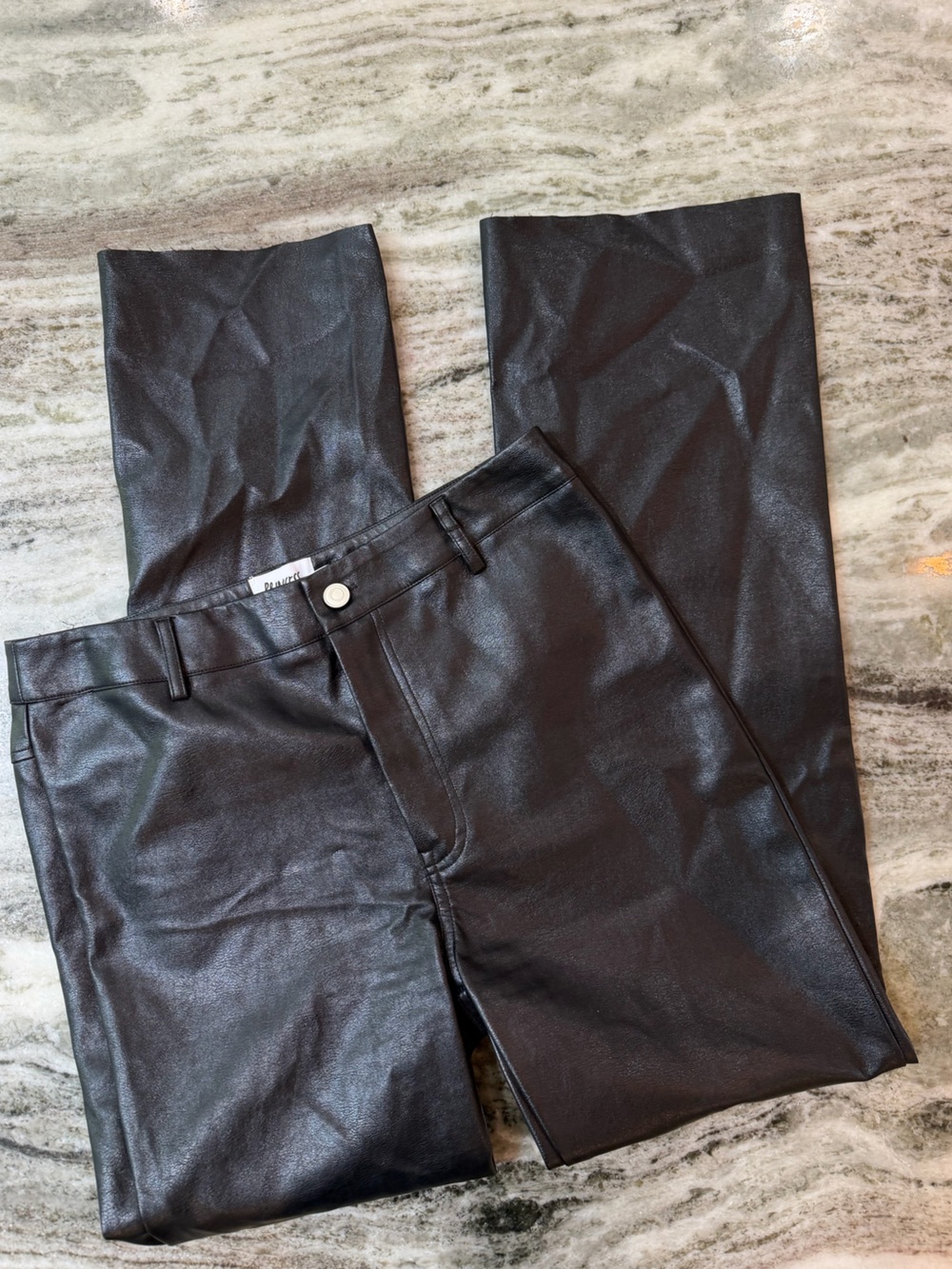 Princess Polly Black Faux Leather Pants
Size 8